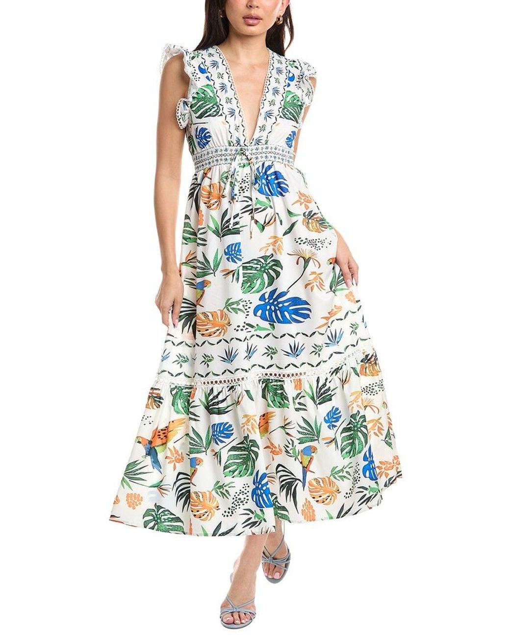 JLuxe White Sleeveless Midi Dress