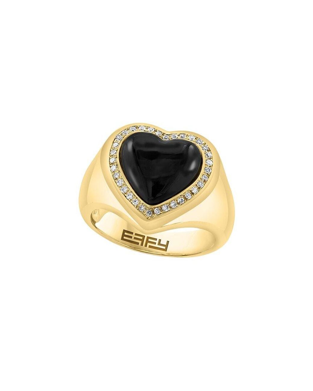 Effy Fine Jewelry Metallic 14K 2.97 Ct. Tw. Diamond & Onyx Ring