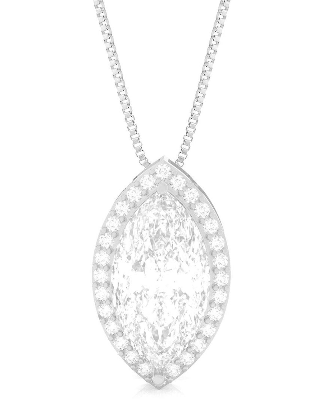 Amairah White 14K 5.00 Ct. Tw. Lab-Grown Diamond Pendant Necklace