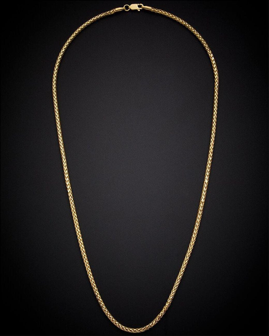 Italian Gold Black 14k Palm Link Necklace
