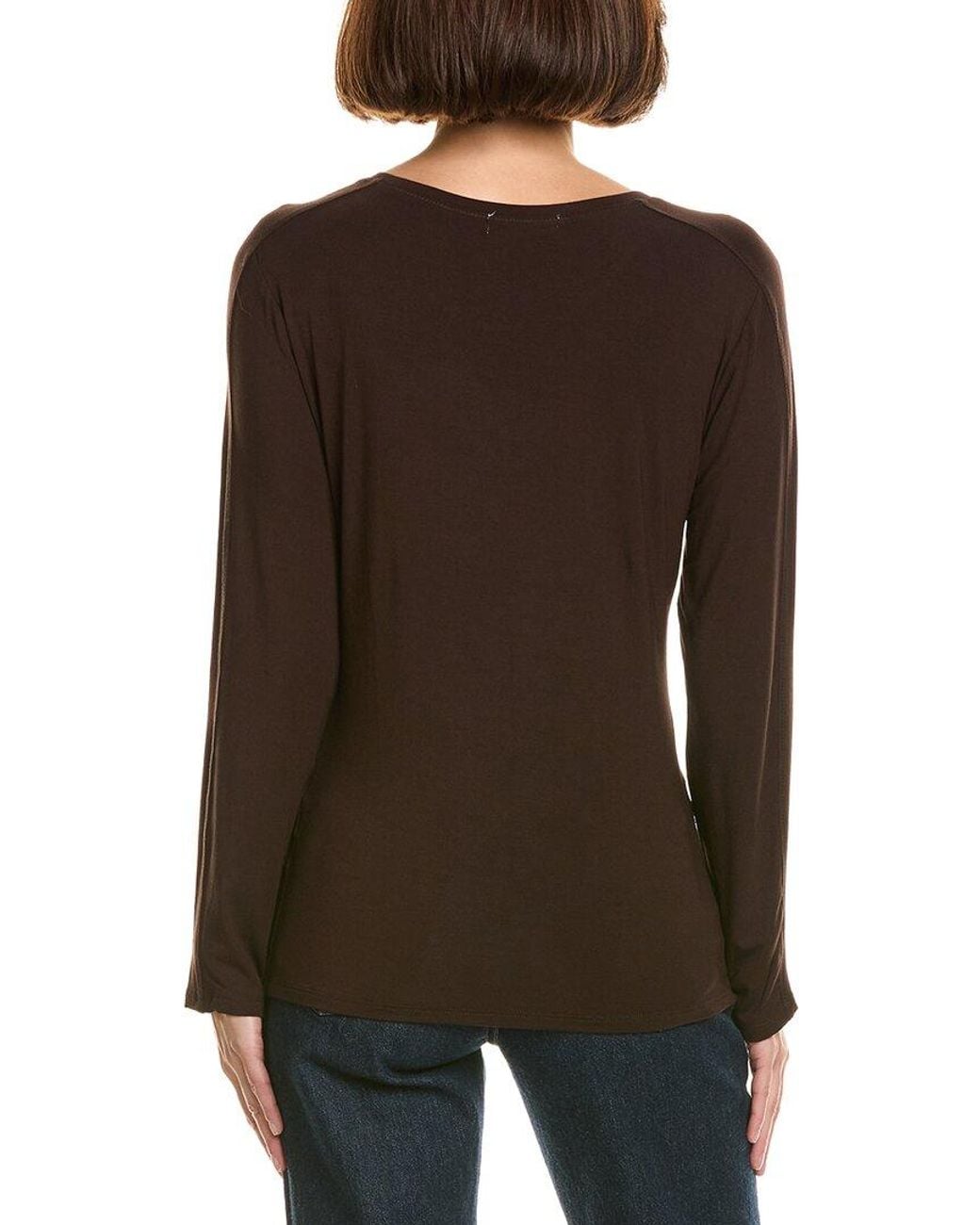 InCashmere Black Fine Knit Crewneck T-Shirt