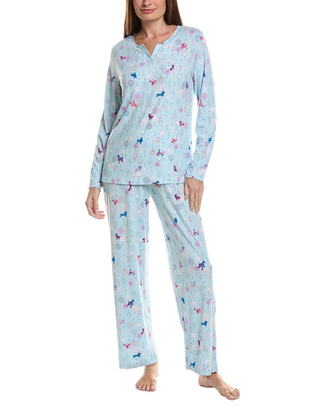 Hue Blue 2Pc Timeless Jersey Pajama Set