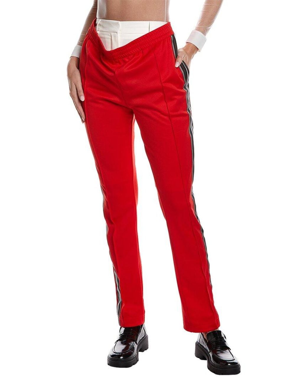 Burberry Red Wool-Trim Pant