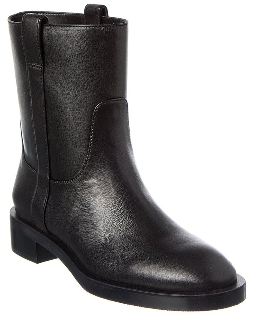 Stuart Weitzman Black Lenora Leather Bootie
