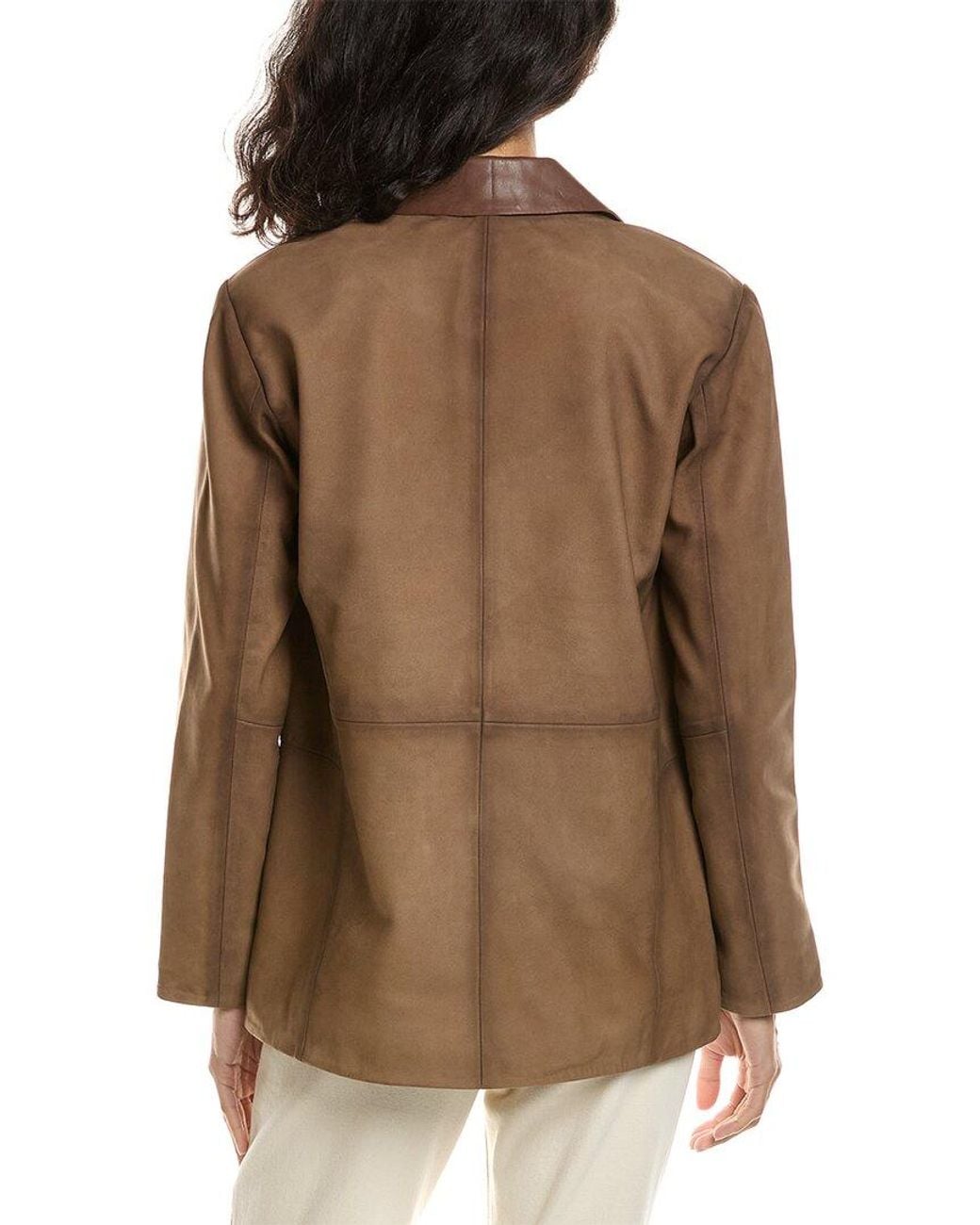 Walter Baker Brown Ray Leather Blazer
