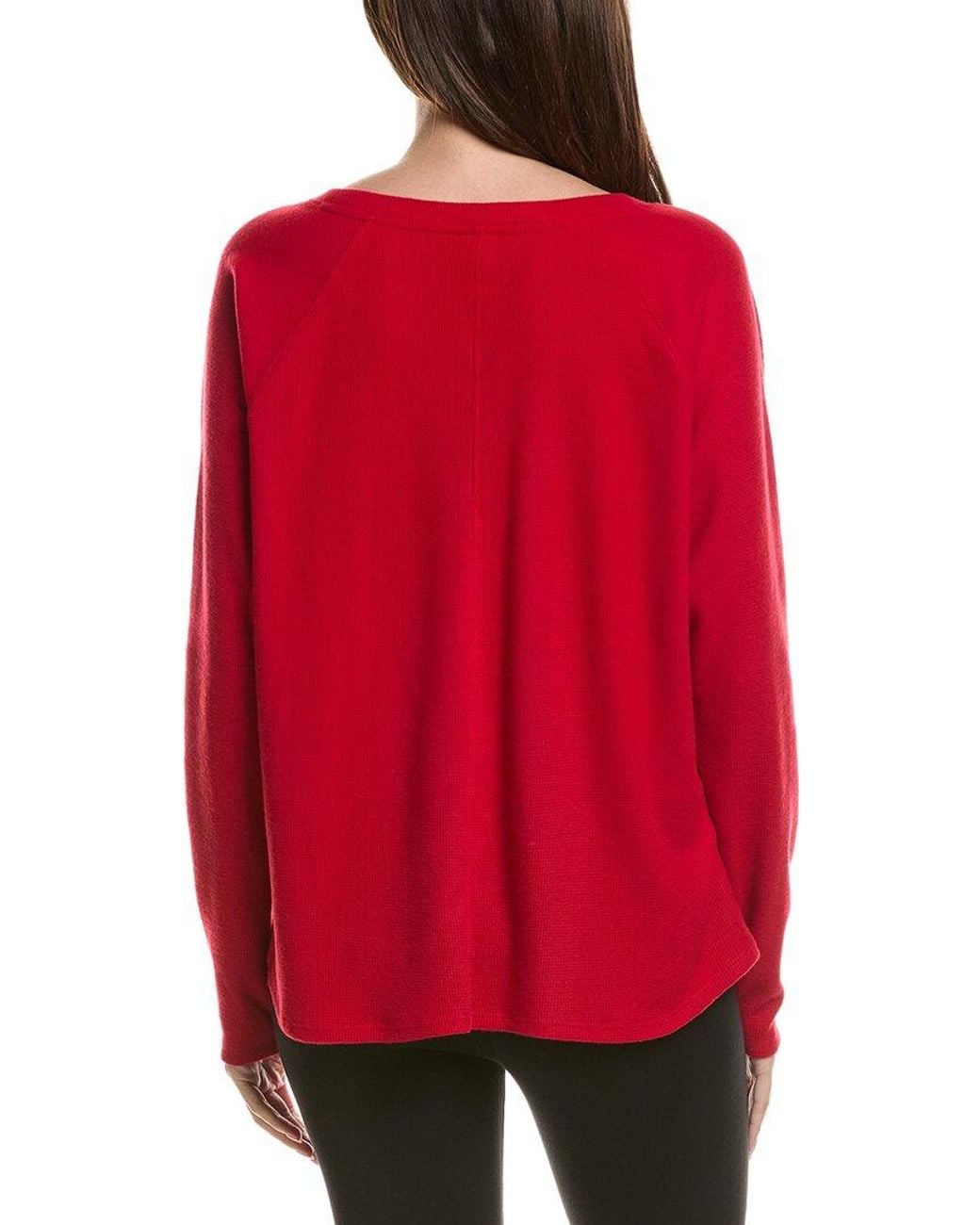 Hue Red Solid Crewneck Pajama T-Shirt