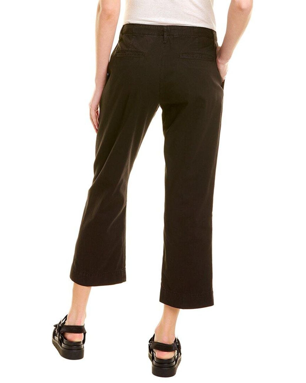 FRAME Green Le Tomboy Washed Noir Rips Trouser
