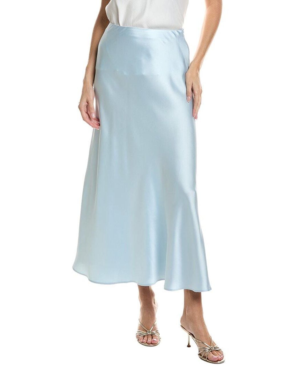 tyler boe Blue Edie Charmeuse Skirt