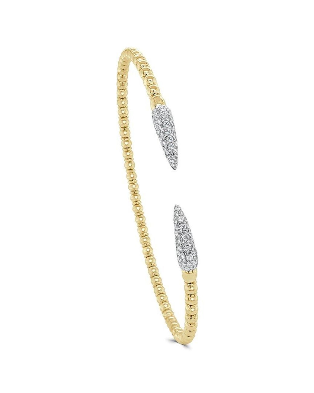 Sabrina Designs Metallic 14k 0.54 Ct. Tw. Diamond Flex Bangle Bracelet
