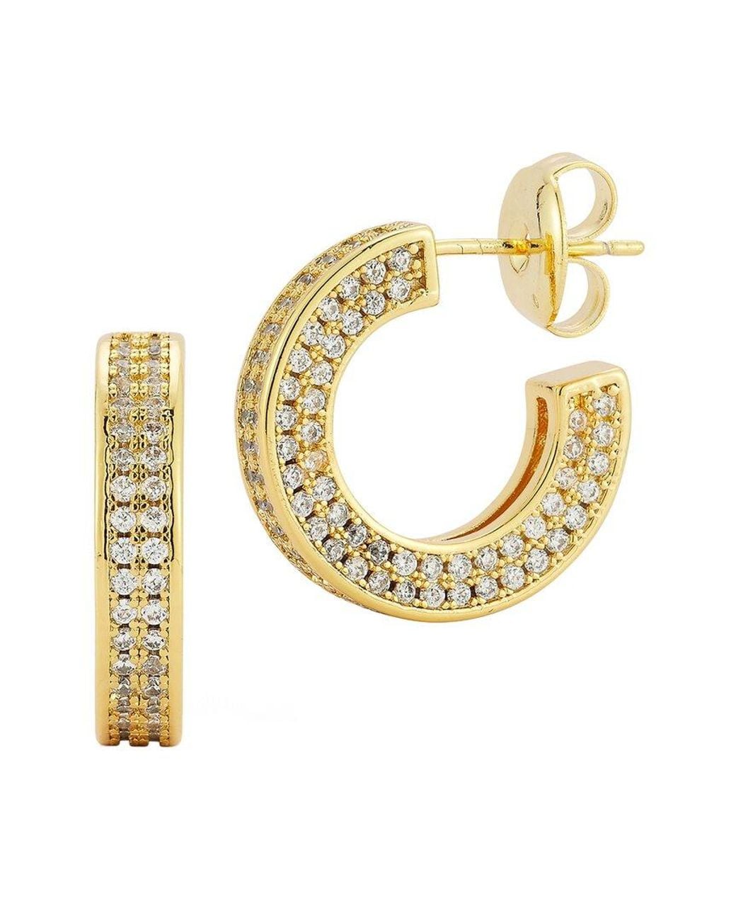 Glaze Jewelry Metallic 18k Plated Cz Earrings