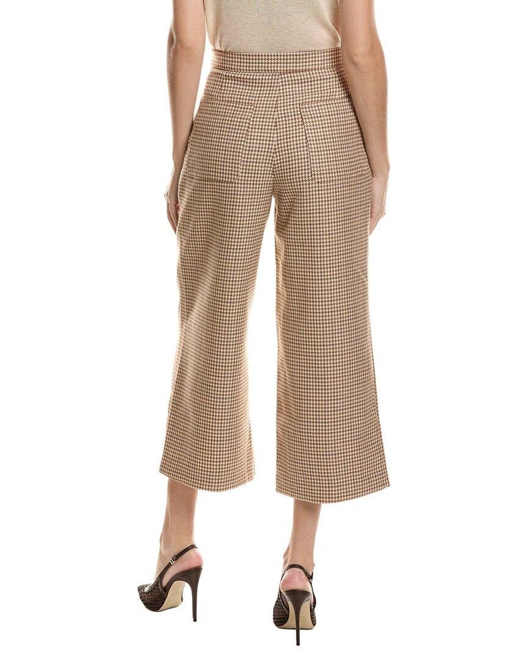 tyler boe Natural Payton Houndstooth Crop Pant
