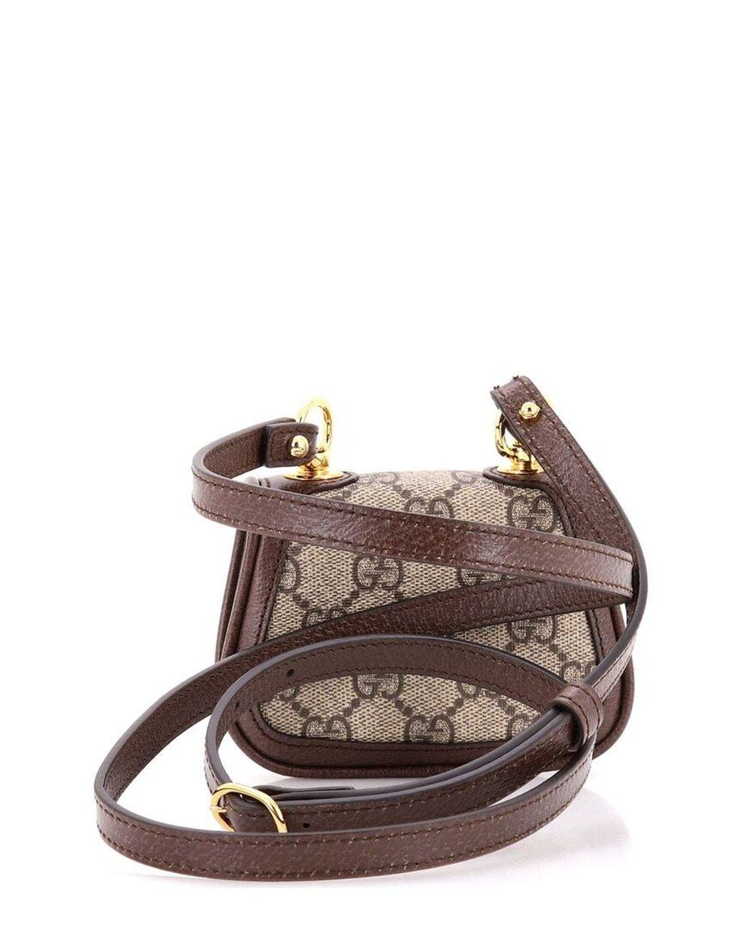 Gucci Multicolor Gg Coated Canvas Blondie Nm Card Case Wallet With Strap (Authentic Pre-Loved)