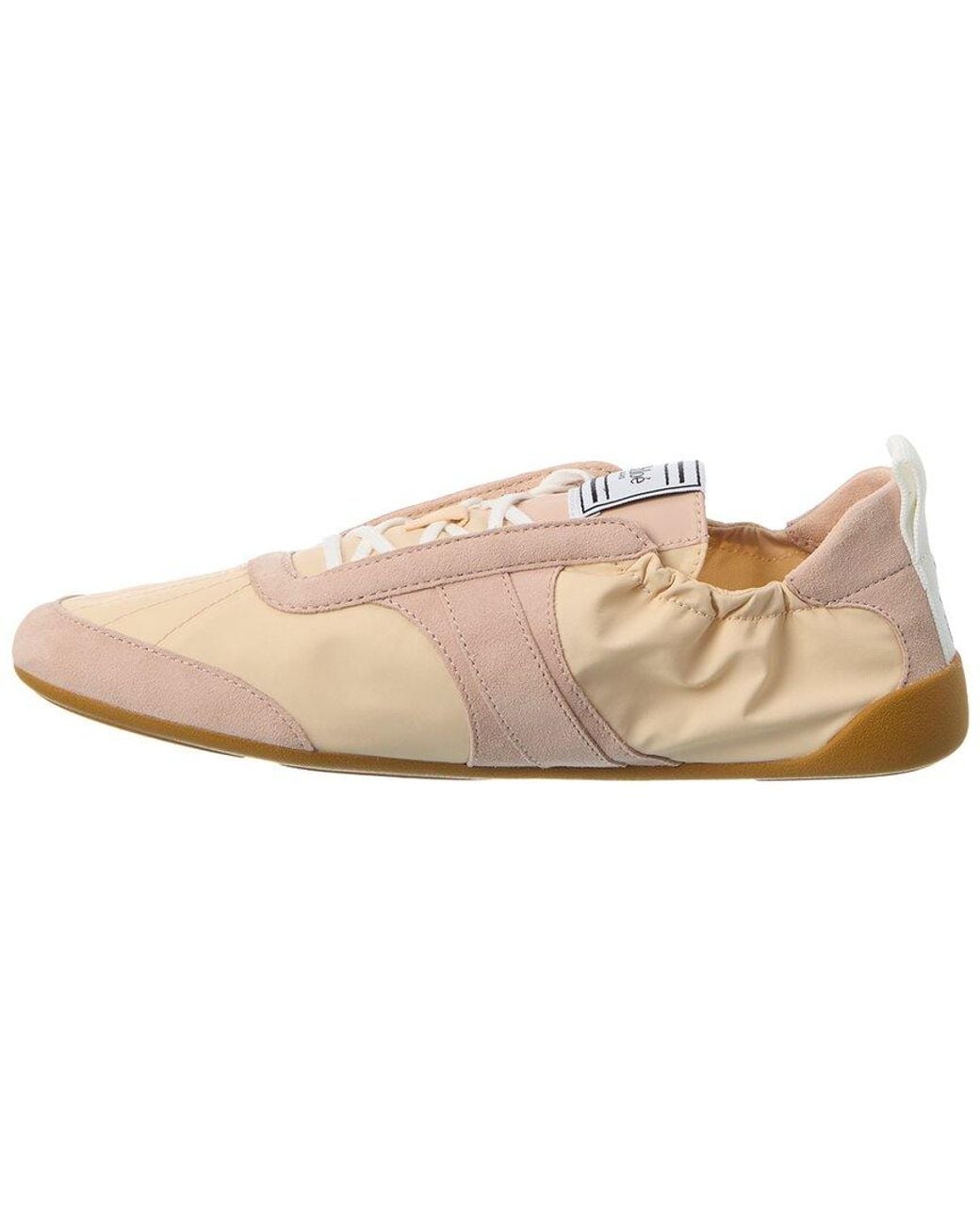 Chloé Pink Kick Nylon & Suede Sneaker