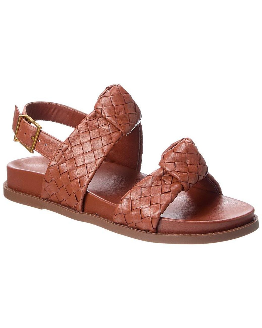 SCHUTZ SHOES Brown Kareena Leather Sandal