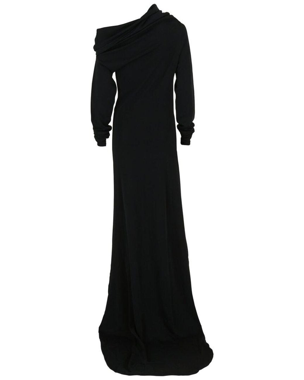 Ferragamo Black Off-The-Shoulder Gown