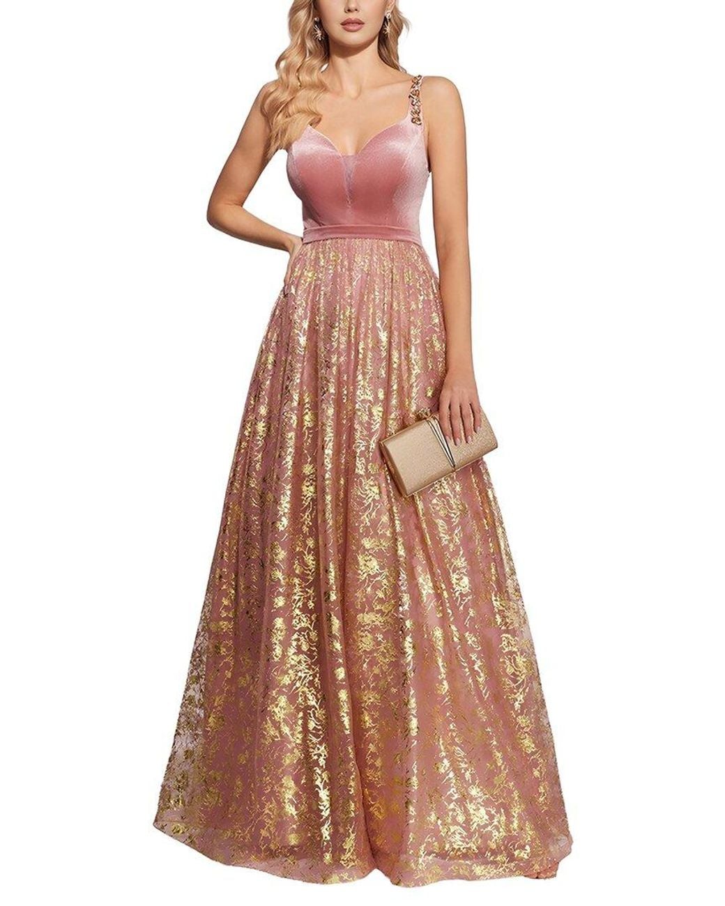 Vincent Brown Embroidered Maxi Dress