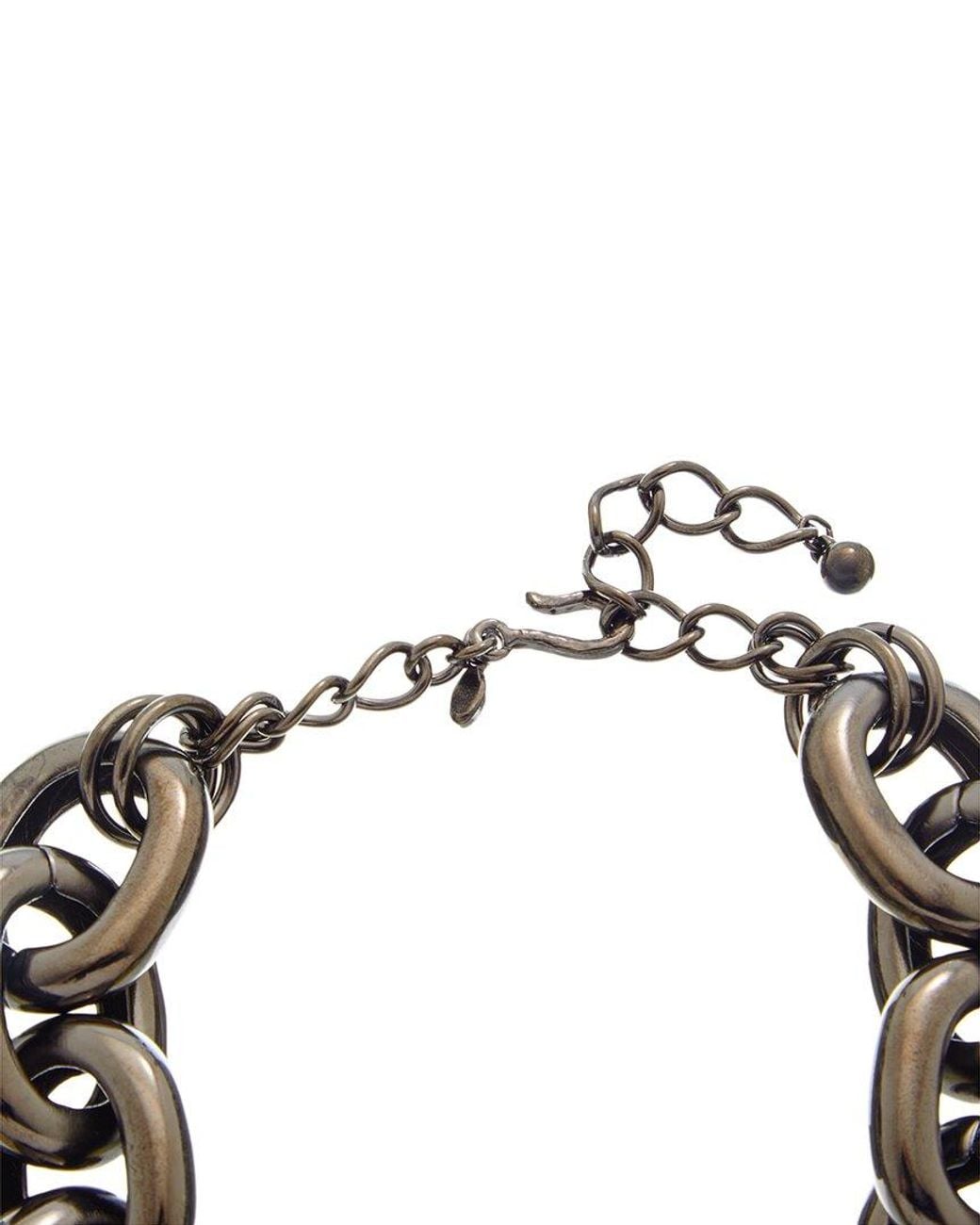 Kenneth Jay Lane Metallic Link Necklace