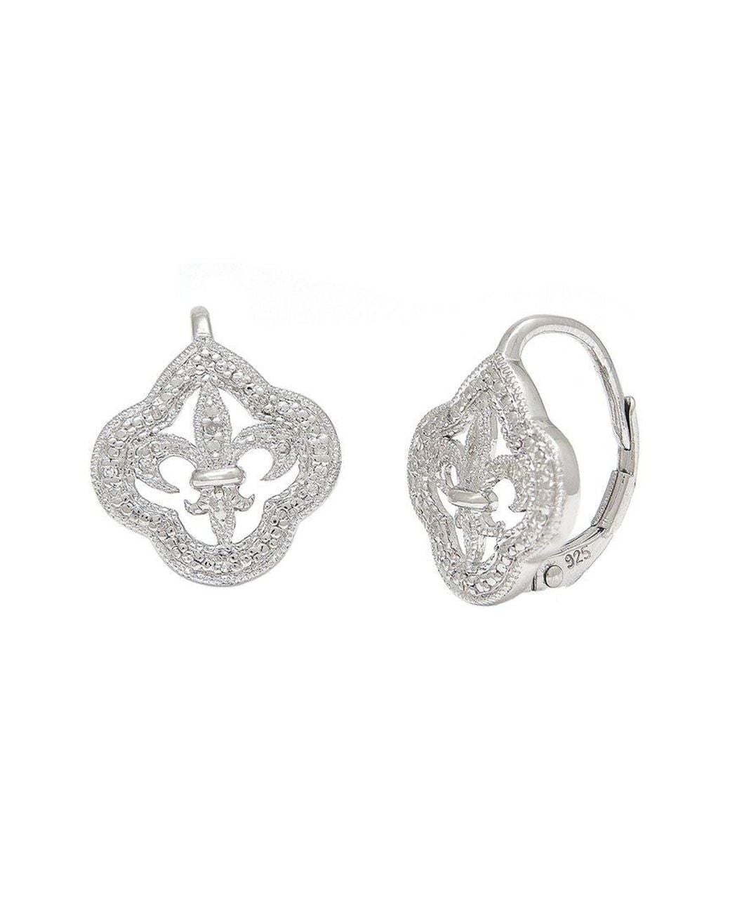 Diamond Select Cuts Metallic 0.10 Ct. Tw. Diamond Earrings
