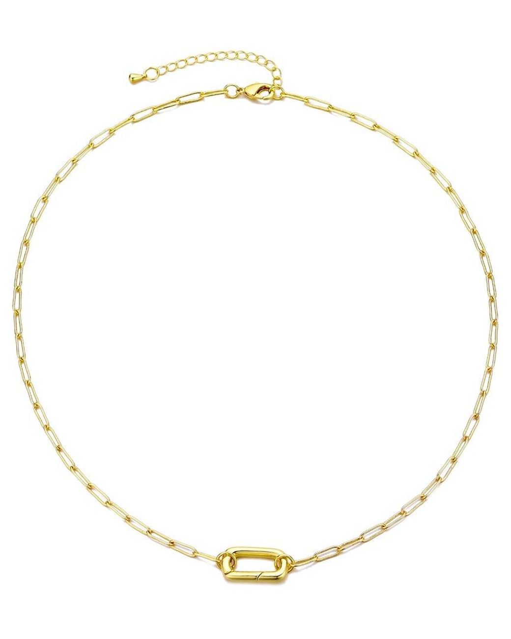 Adornia Metallic 14K Plated Lock Necklace
