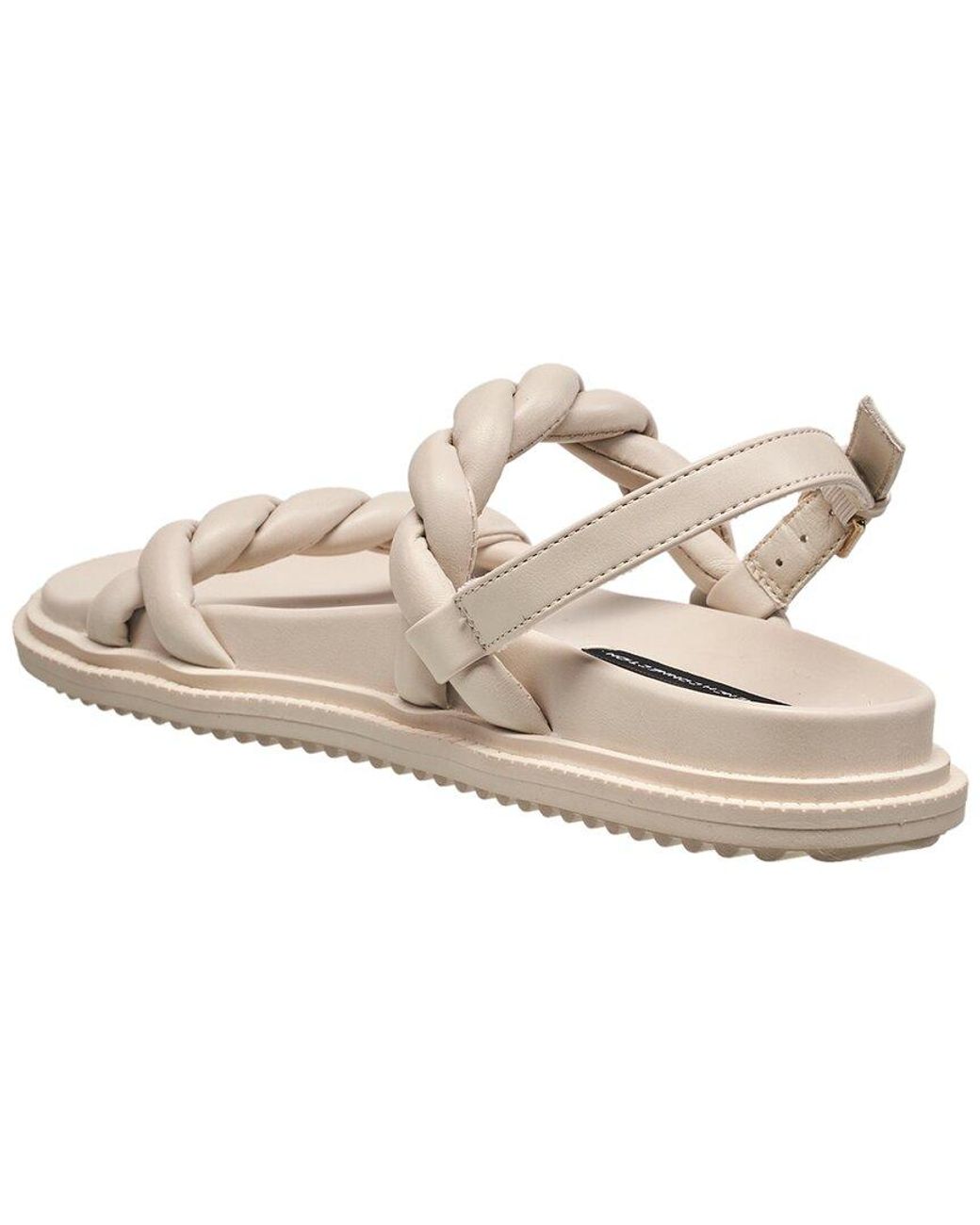 French Connection Natural Brieanne Leather Sandal