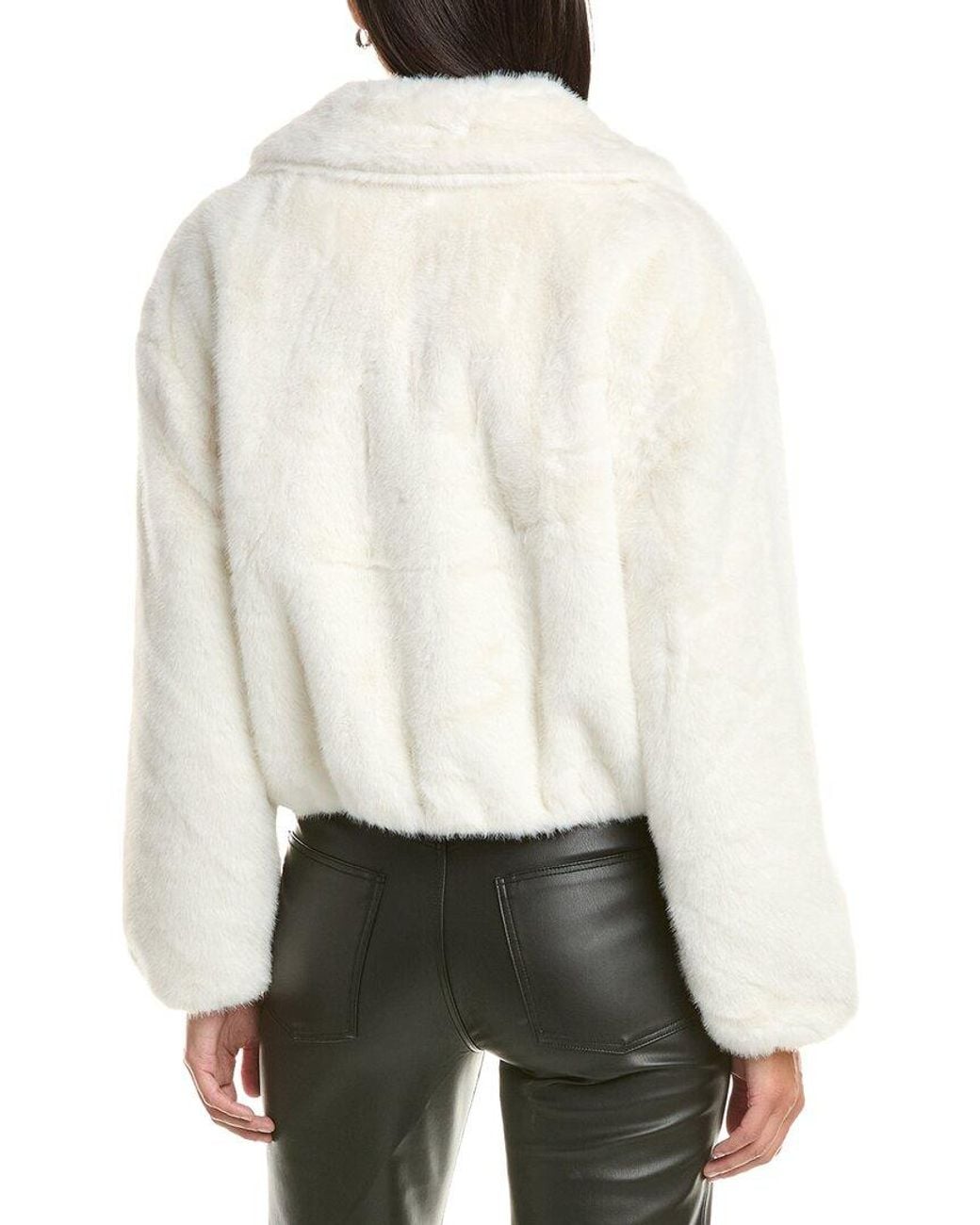 Cece White Zip Front Short Blouson Jacket