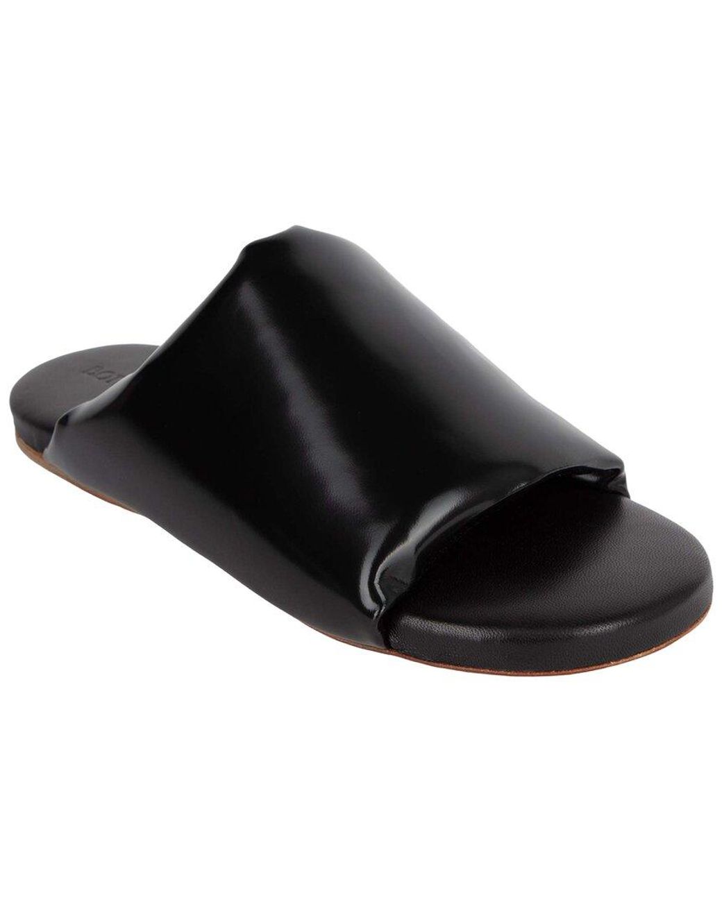 Bottega Veneta Black Lambskin Cushion Slide (Authentic Pre-Loved)