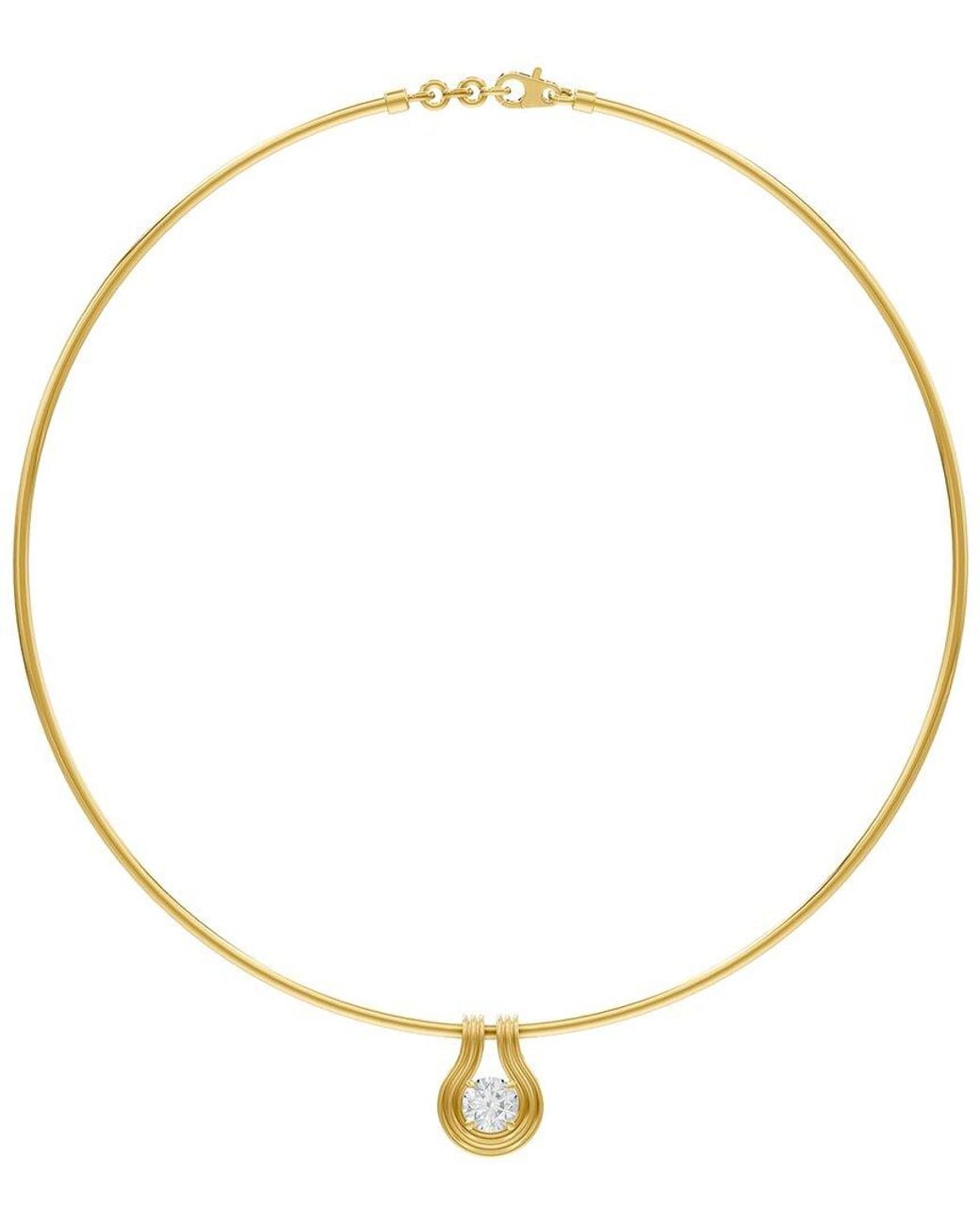 Lab Grown Diamonds Metallic 18K Over 1.00 Ct. Tw. Lab-Grown Diamond Necklace