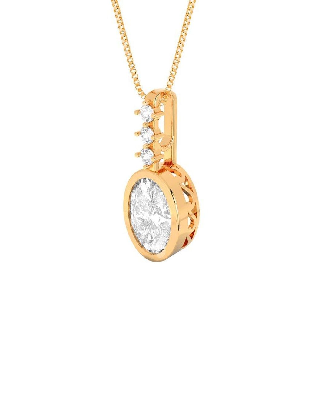 Amairah White 14K Rose 3.00 Ct. Tw. Lab-Grown Diamond Pendant Necklace