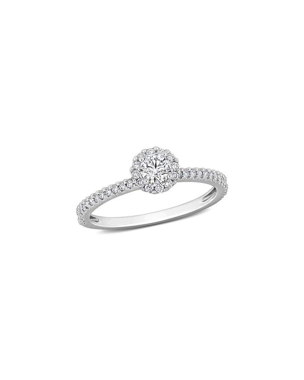 Rina Limor White 14K 0.50 Ct. Tw. Diamond Halo Ring