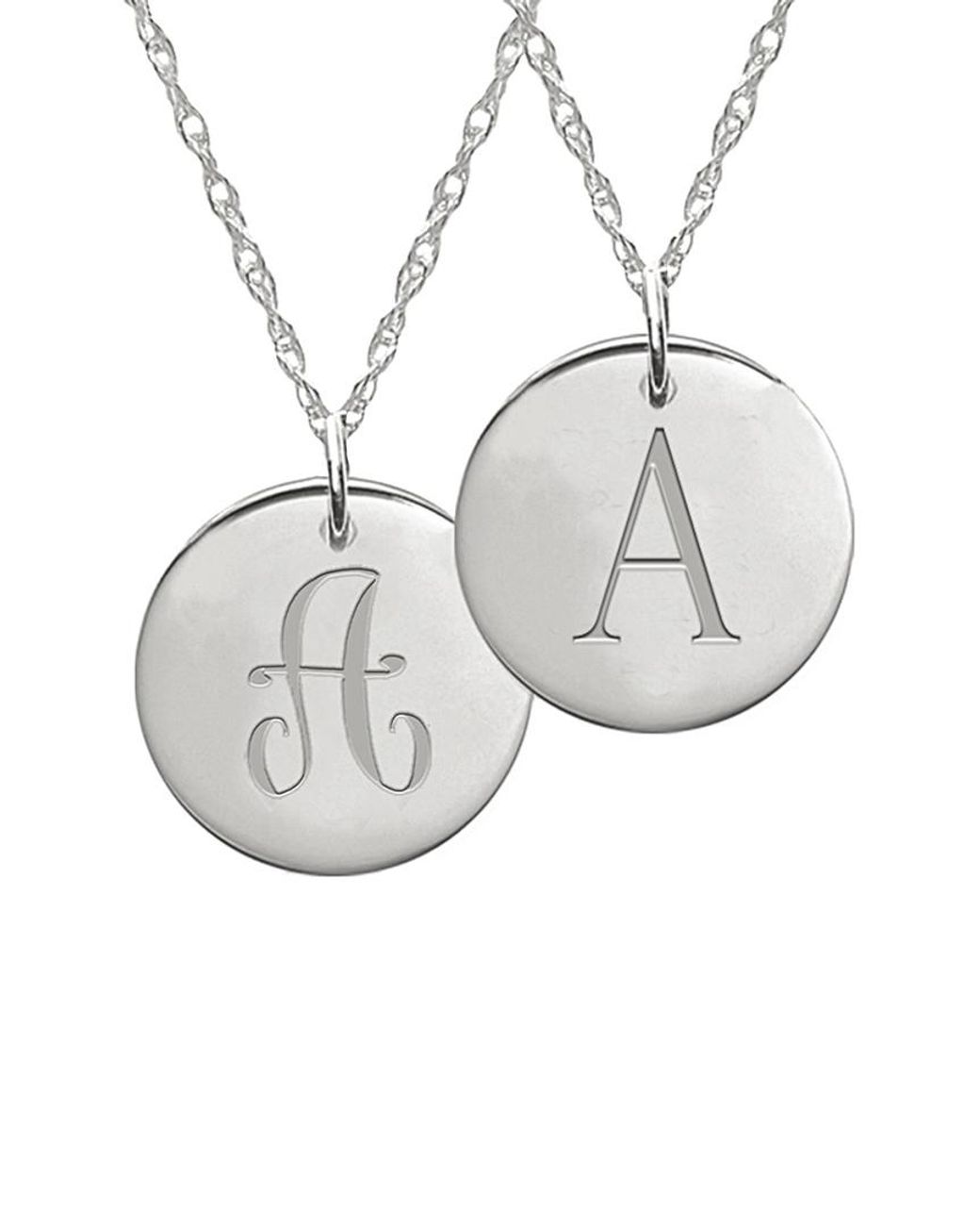 Jane Basch Gray Double Sided Initial Necklace -Z)