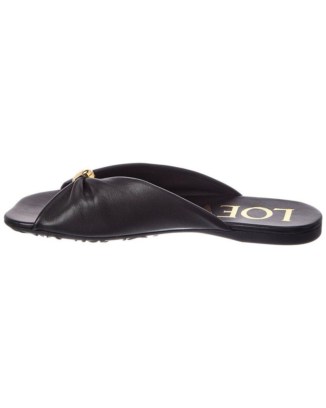 Loewe Blue Pebble Soft Leather Slide