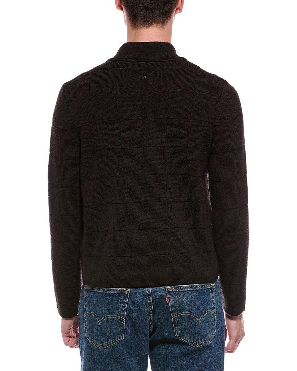 Rag & Bone Black Window Pane Wool Jacket for men