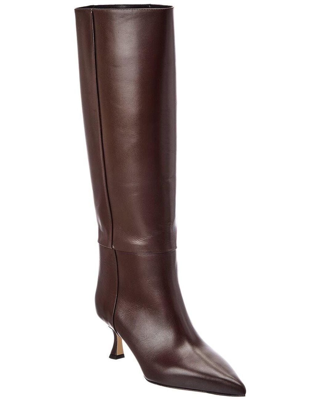 Alexandre Birman Brown Chloe 60 Leather Knee-High Boot