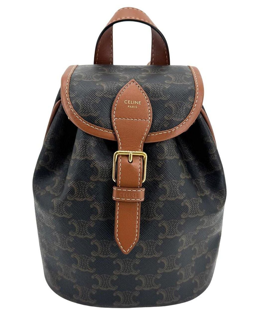 Céline Black Triomphe Canvas Mini Backpack (Authentic Pre-Loved)