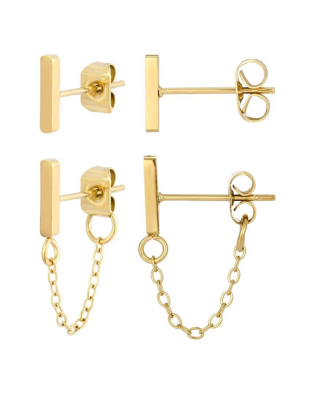 Adornia Metallic 18K Plated Stainless Steel Earrings