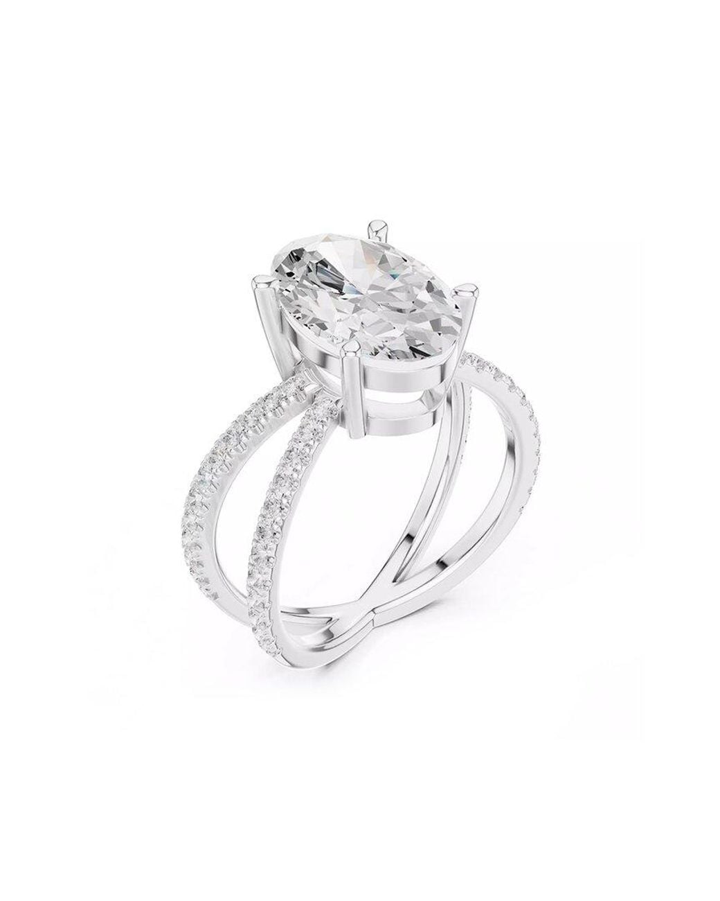 Lab Grown Diamonds White 14K 4.00 Ct. Tw. Lab-Grown Diamond Ring