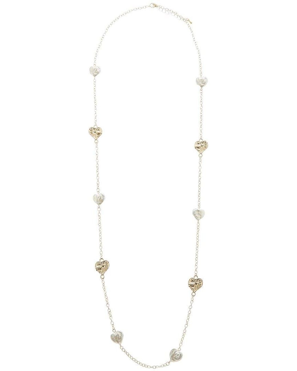 Juvell White Plated Mother Of Pearl Necklace