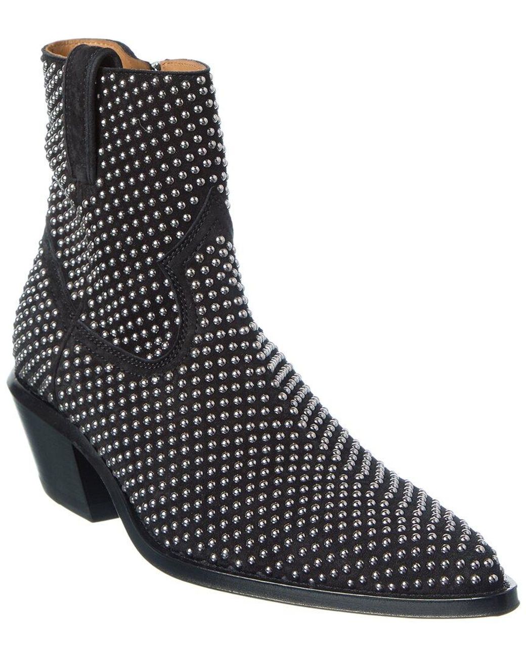 Off-White c/o Virgil Abloh Black Stud Texas Suede Bootie