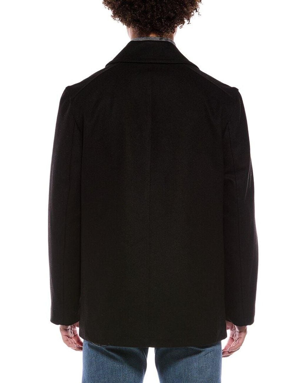 Nautica Black Wool-Blend Coat for men