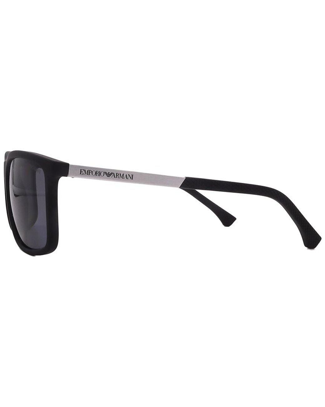 Armani Black Ea4058 58mm Polarized Sunglasses