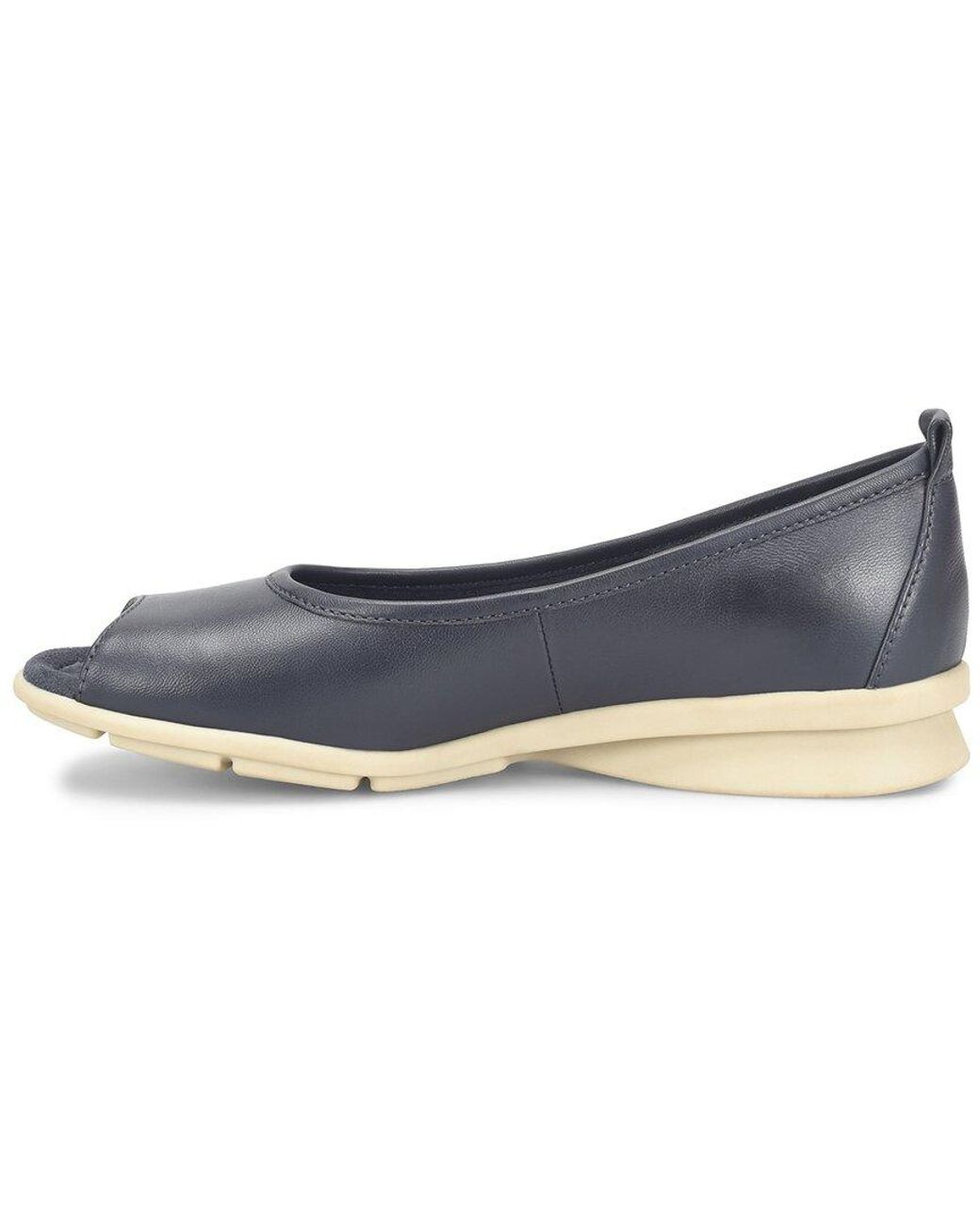Comfortiva Blue Pratima Leather Flat