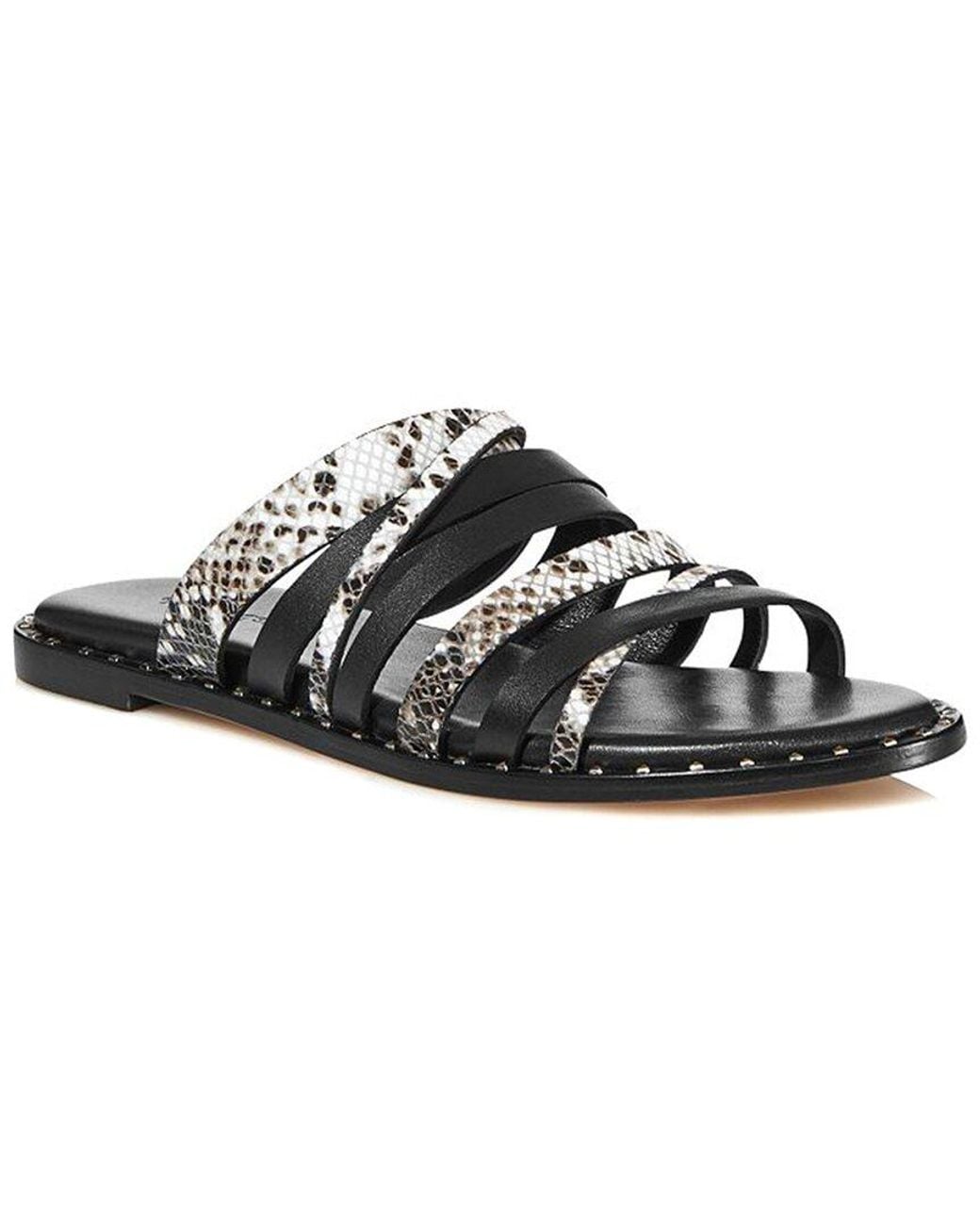 Charles David Black Source Leather Sandal