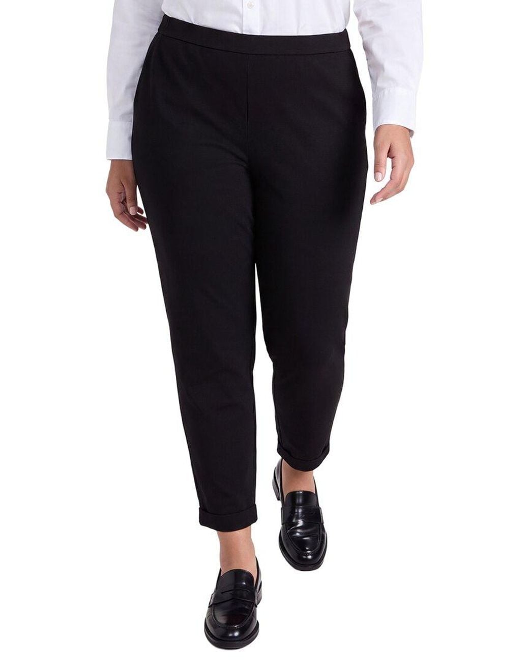Eileen Fisher Black Tapered Ankle Pant