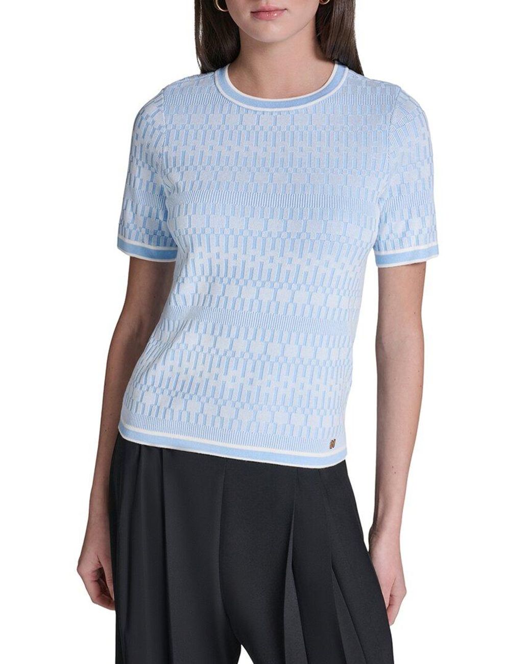 Halston Heritage Blue Logo Sweater