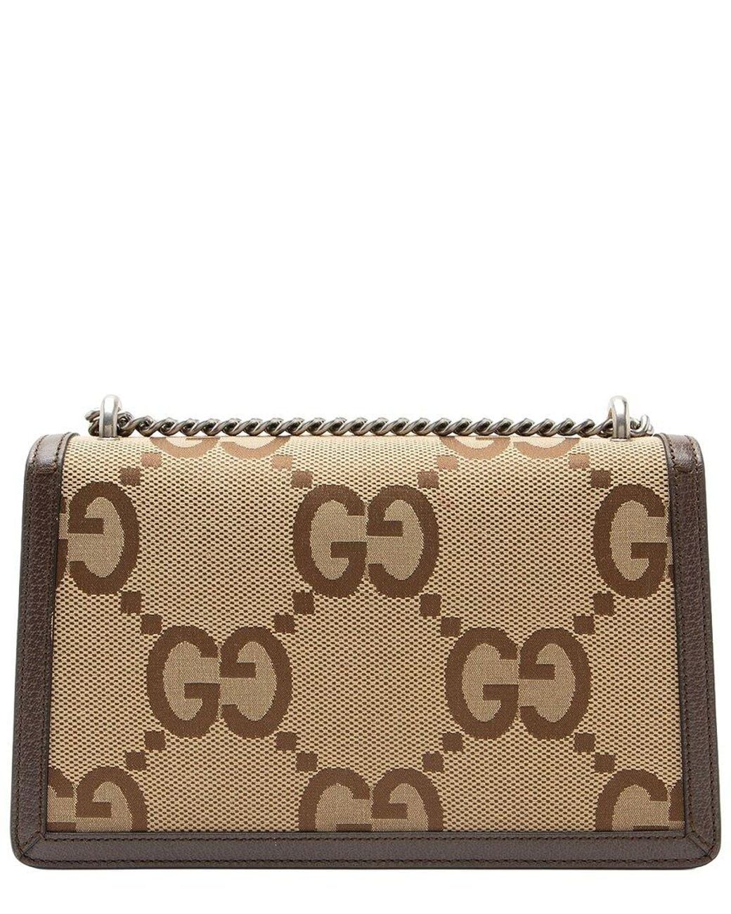Gucci Brown Jumbo Gg Canvas Dionysus Medium Shoulder Bag (Authentic Pre-Loved)