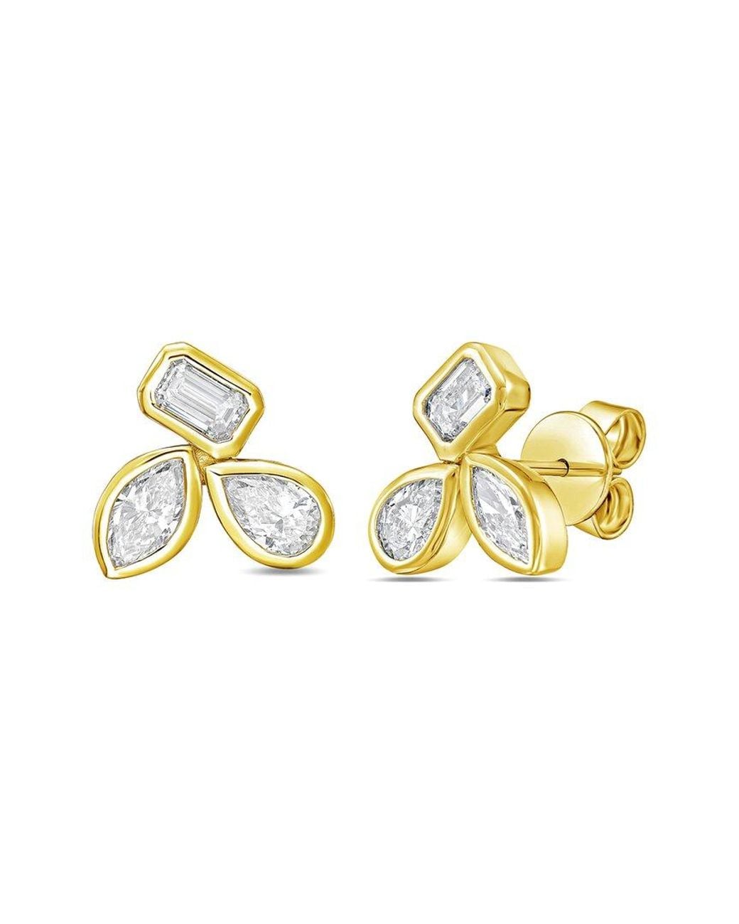 Diana M Metallic Diana M. 14K 10.00 Ct. Tw. Lab-Grown Diamond Stud Earrings