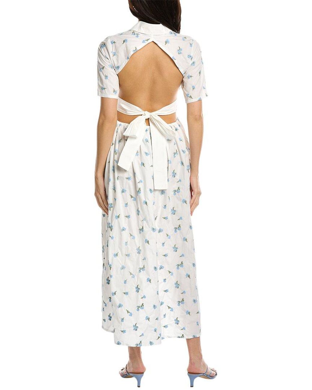 Sister Jane White Lapis Shell Shirtdress