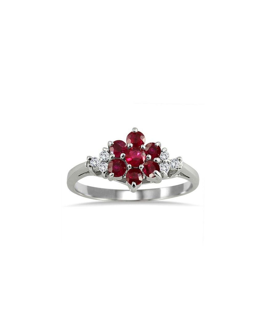 Gem Spark Pink 14K 0.86 Ct. Tw. Diamond & Ruby Ring