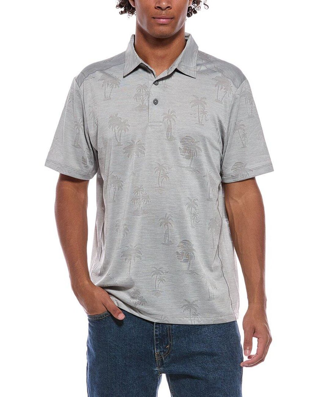 Tommy Bahama Gray Sport Palm Coast Palmera Polo Shirt for men