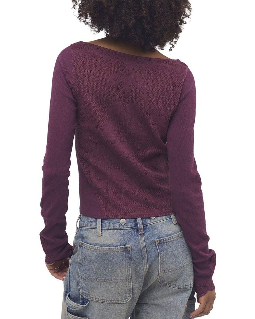 Free People Purple Delilah Top